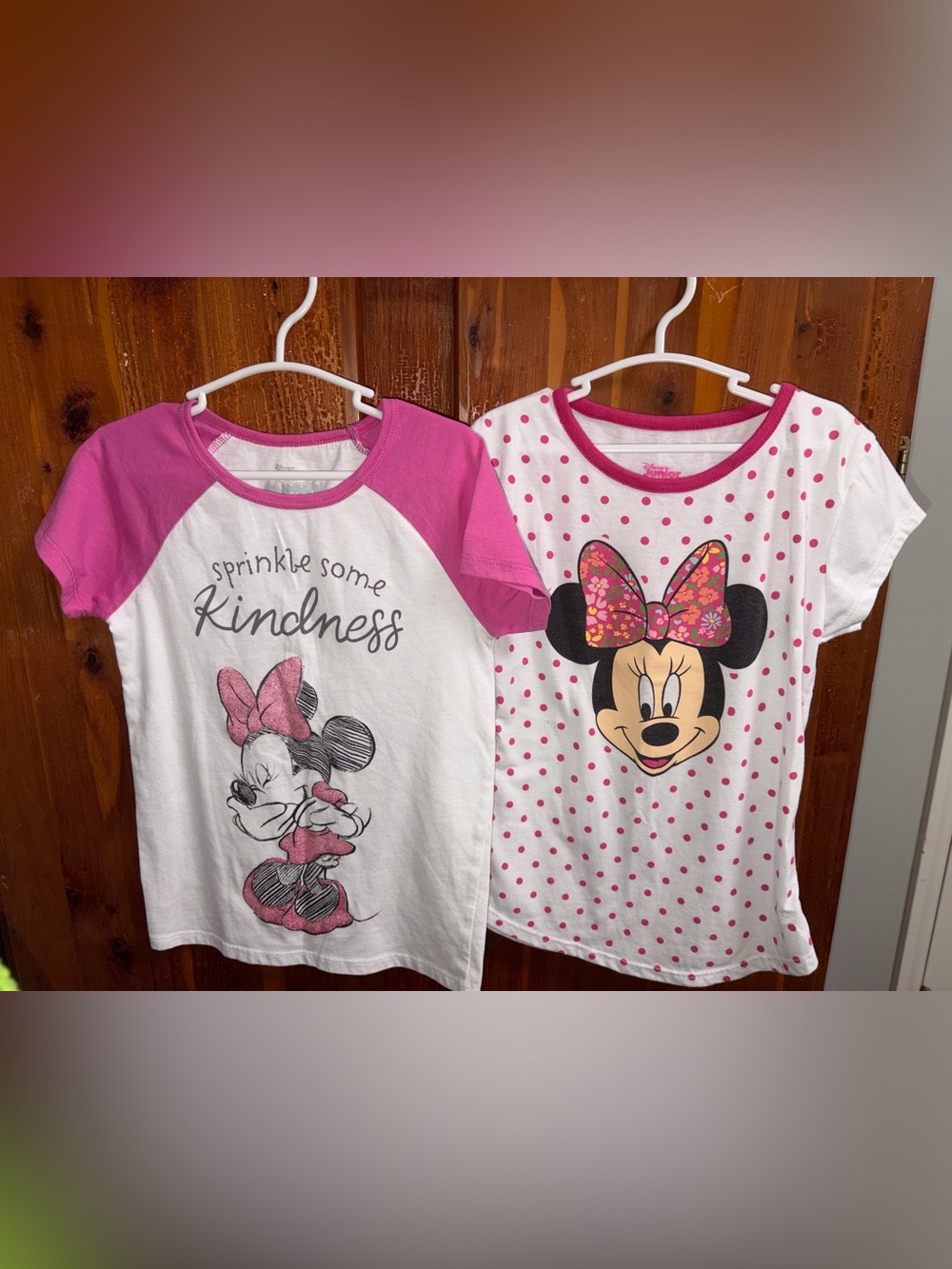 Minnie Mouse White & Pink 2 T-Shirt Bundle Girls 6X
